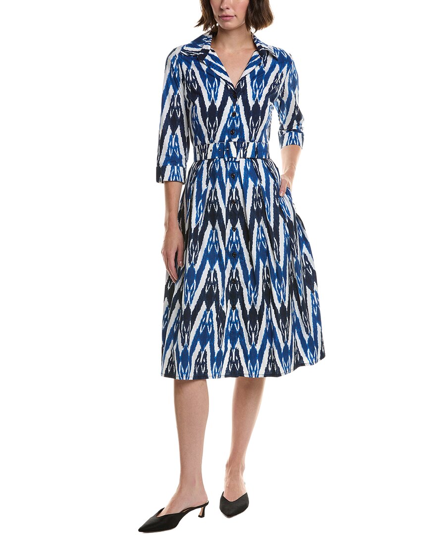 Samantha Sung Audrey #1 Shirtdress In Blue