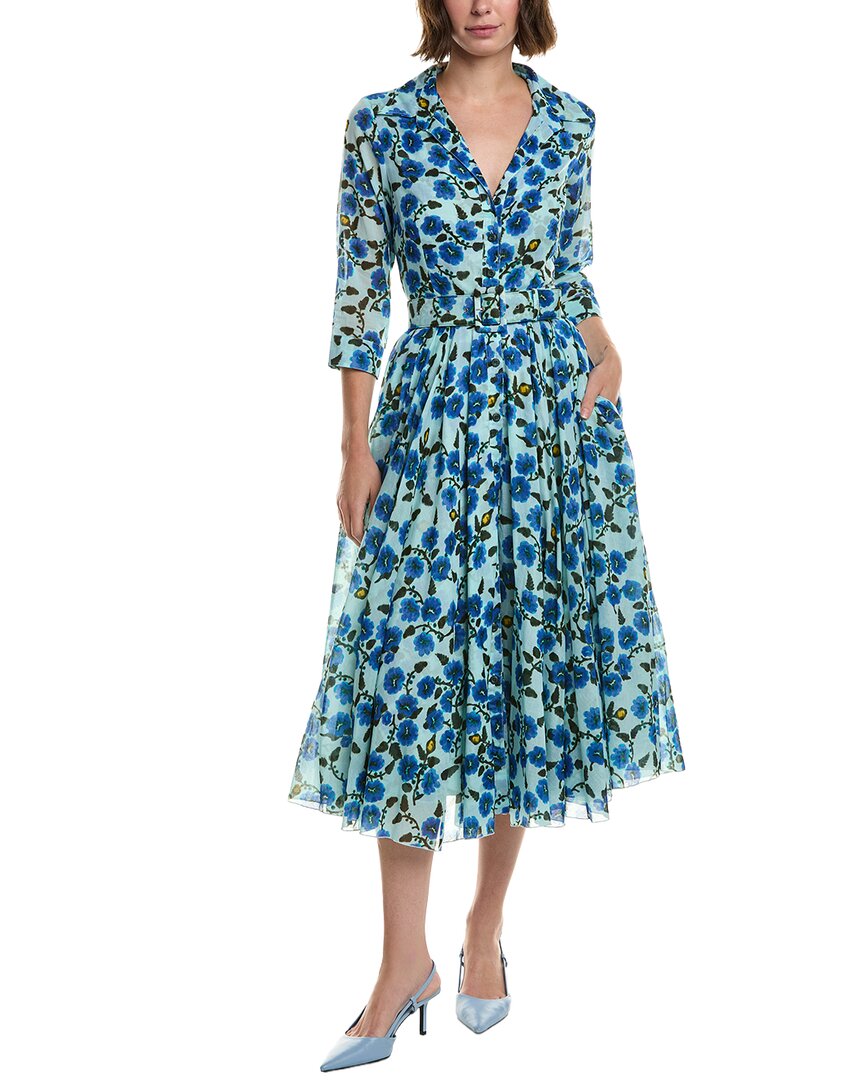 Samantha Sung Aster Midi Dress In Blue