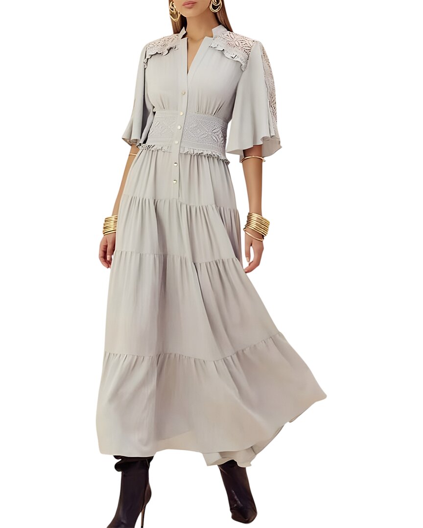 Mira Richi Midi Dress In Neutral