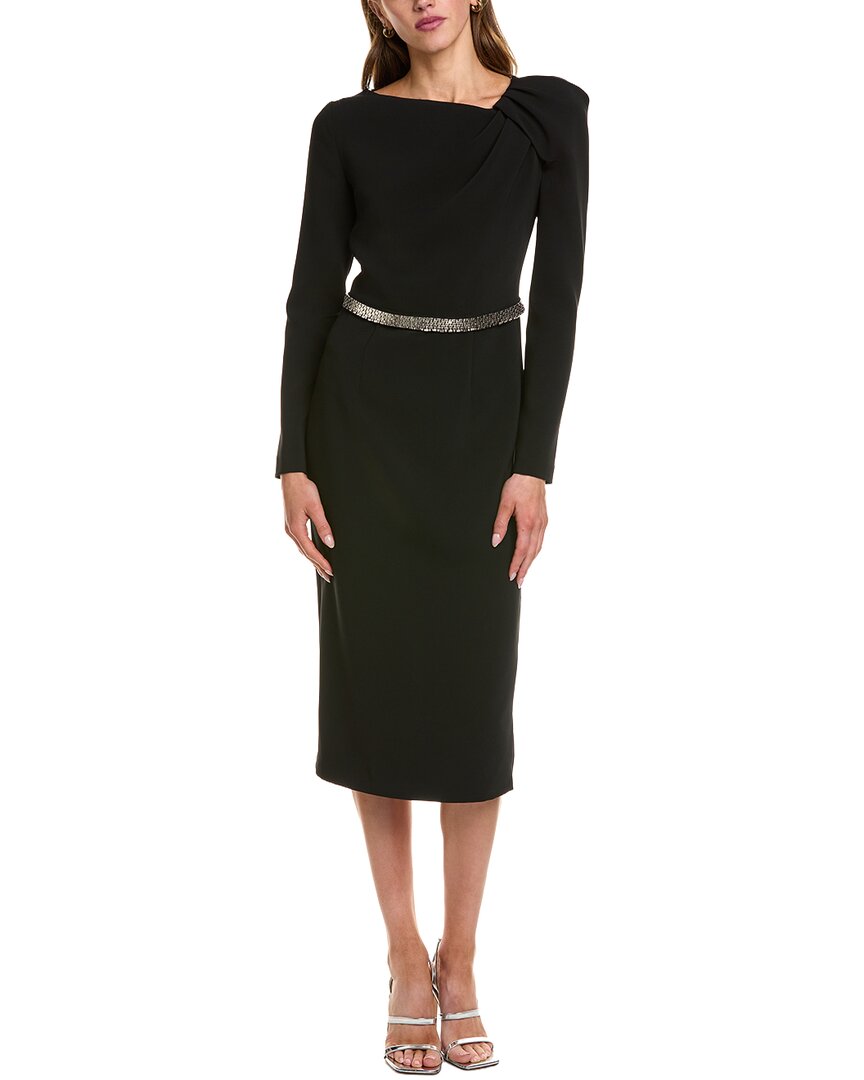 Carla Ruiz Chain Waist Midi Dress In Black