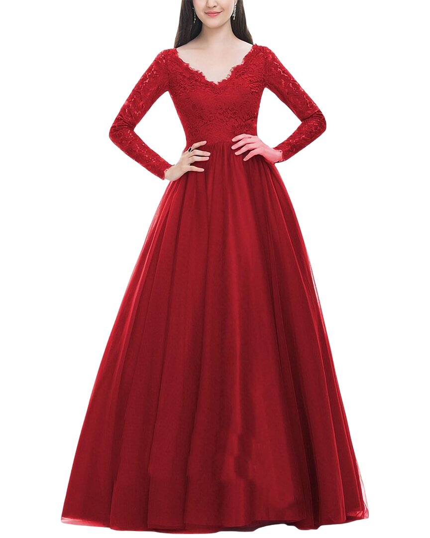 Juliet Roses Maxi Dress In Red