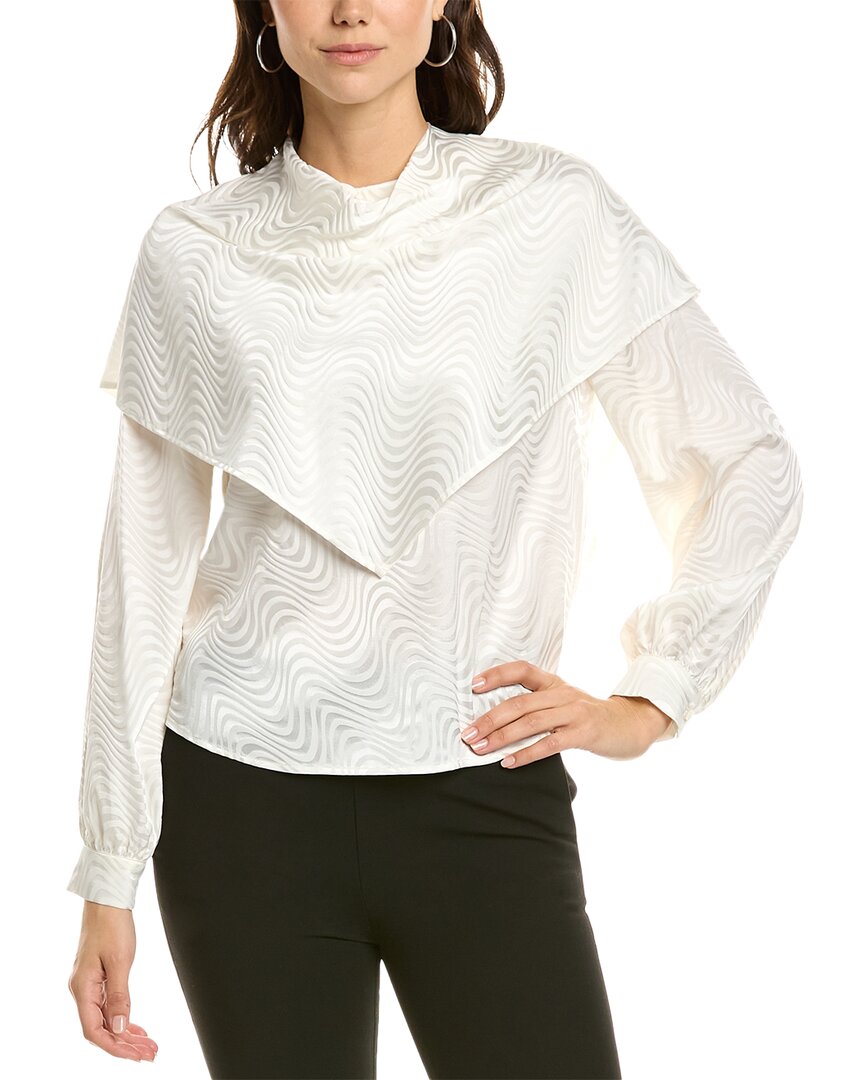 Aiifos Grace Silk-blend Blouse In White