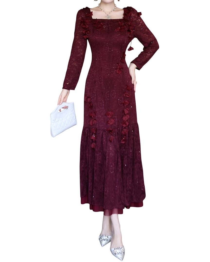 Brc By Burryco Maxi Dress In Burgundy