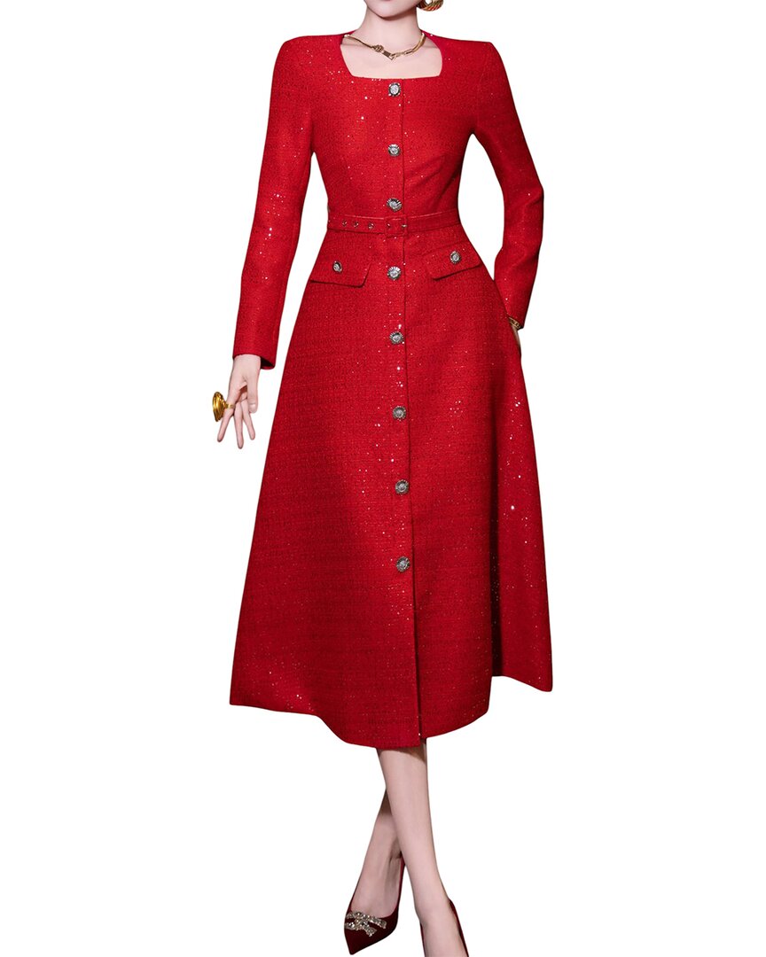 Brc By Burryco Midi Dress In Red