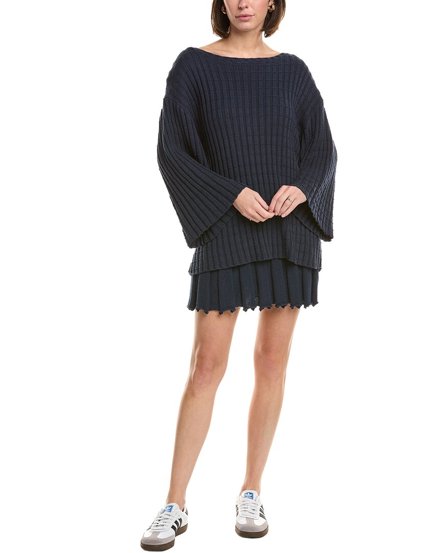 Free People 2pc Kenzie Sweater Set In Blue