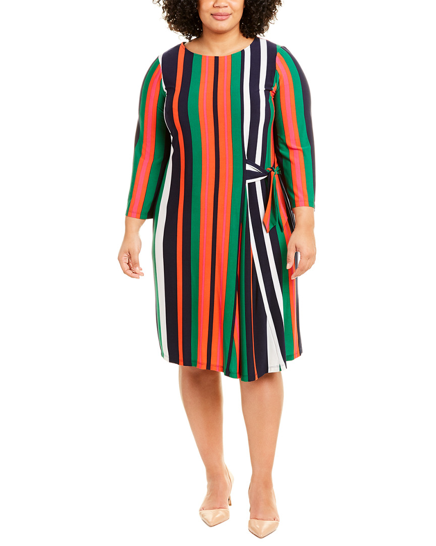 Image of London Times Plus Tie-Detail Shift Dress