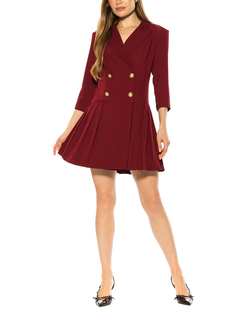 Alexia Admor Jacki Pleated Blazer Dress In Red