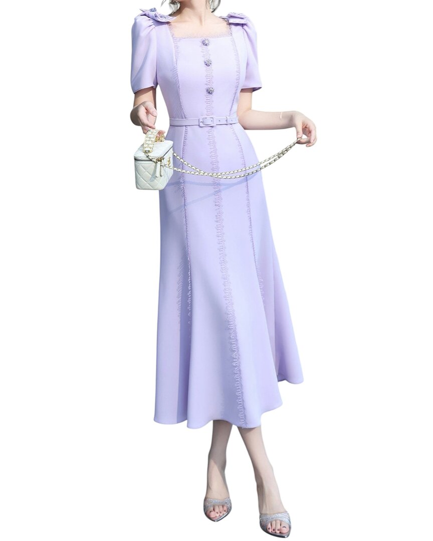 Burryco Brc By  Midi Dress In Purple