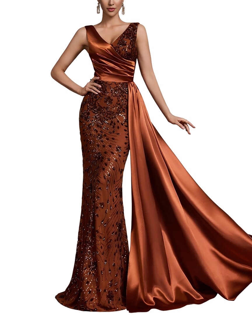 Vincent Maxi Dress In Brown