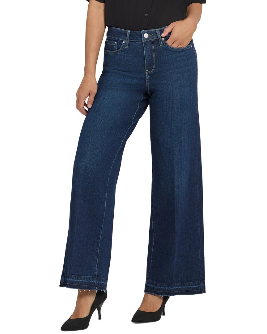 Nydj Petite Teresa Midnight Breeze Wide Leg Jean In Blue