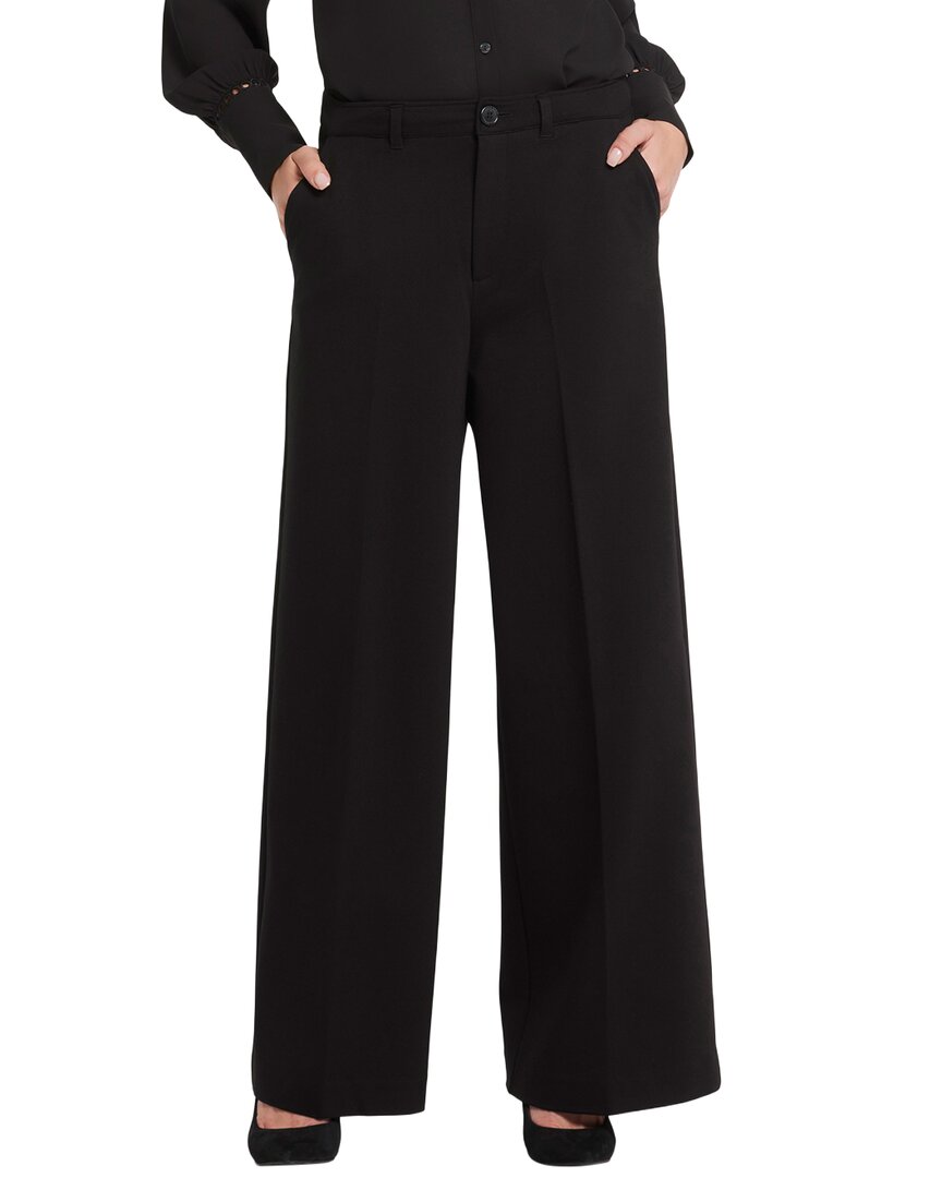 Nydj Petite Whitney Black Wide Leg Jean In Black