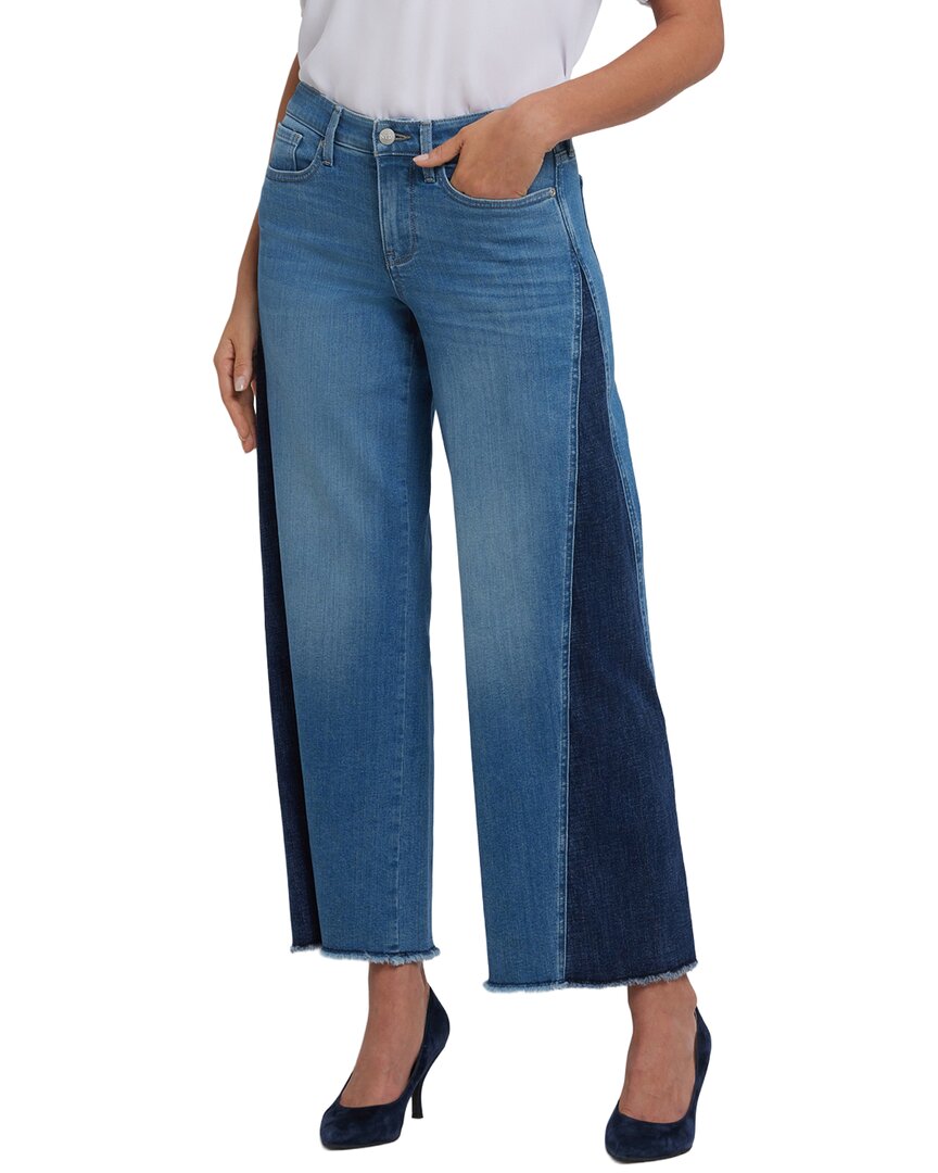 Nydj Petite Teresa Avenue Blue Wide Leg Jean In Blue
