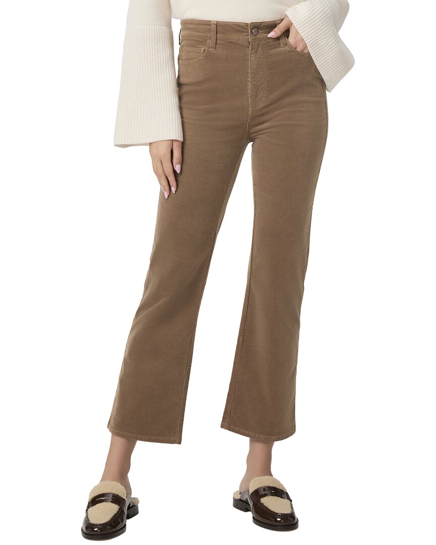 Paige Courtney Burnt Sugar Crop Flare Jean In Brown