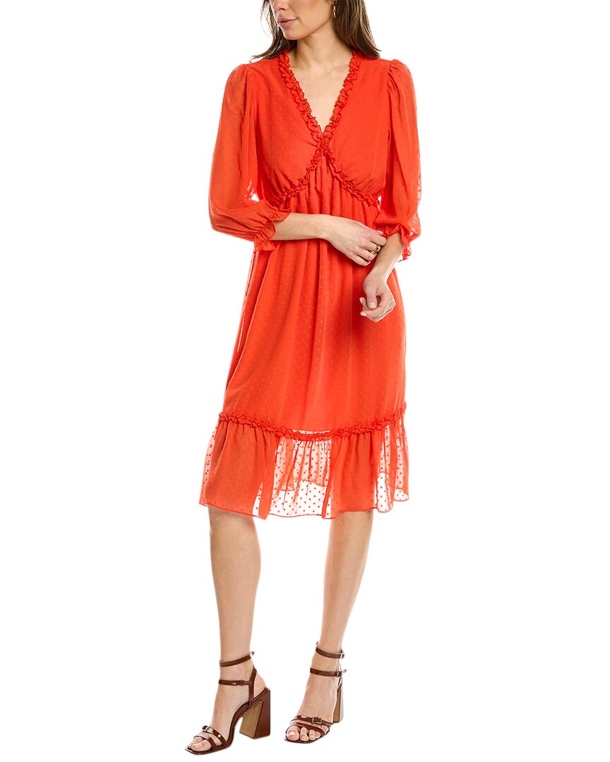 nanette lepore orange dress Nanette Lepore Floral Dress Orange, Size 6