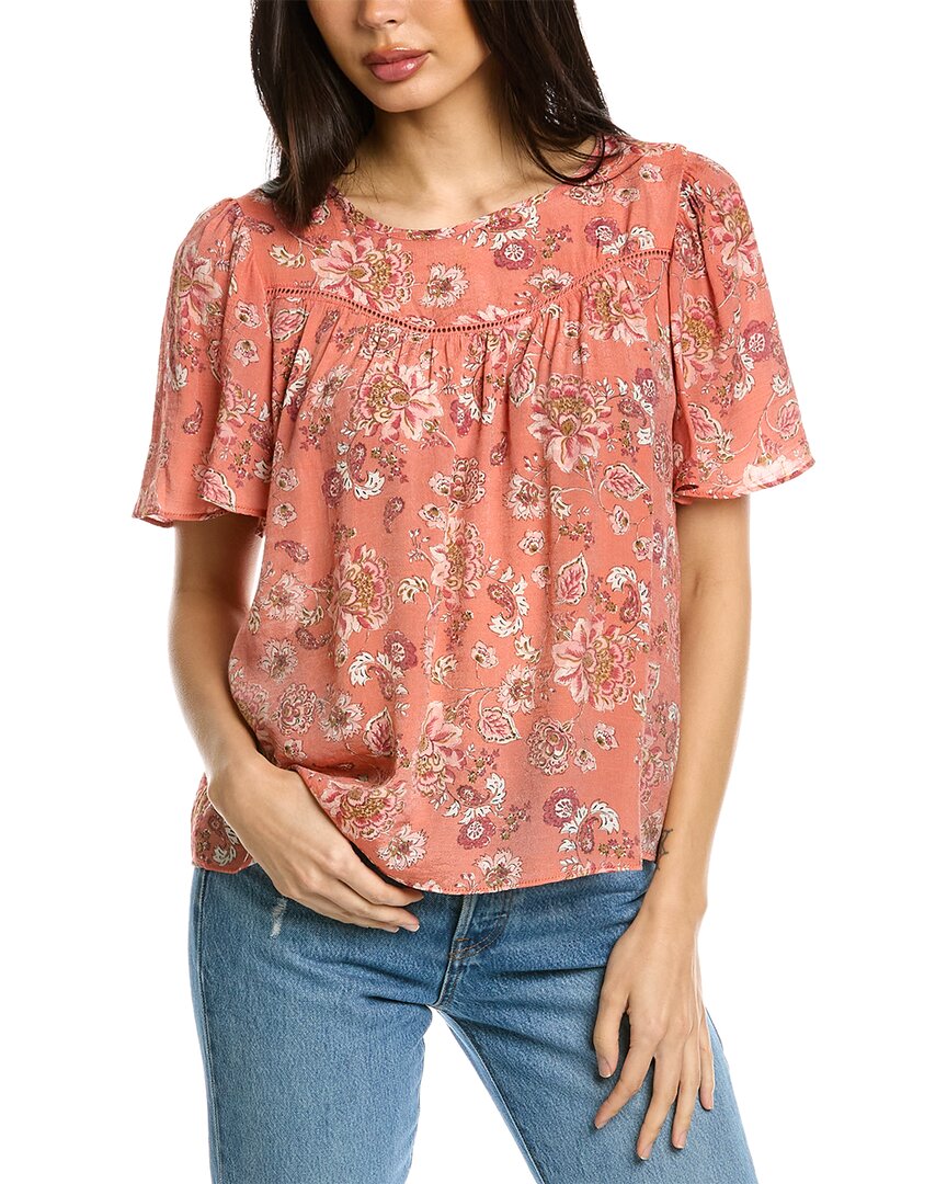 NANETTE LEPORE FLUTTER SLEEVE TOP