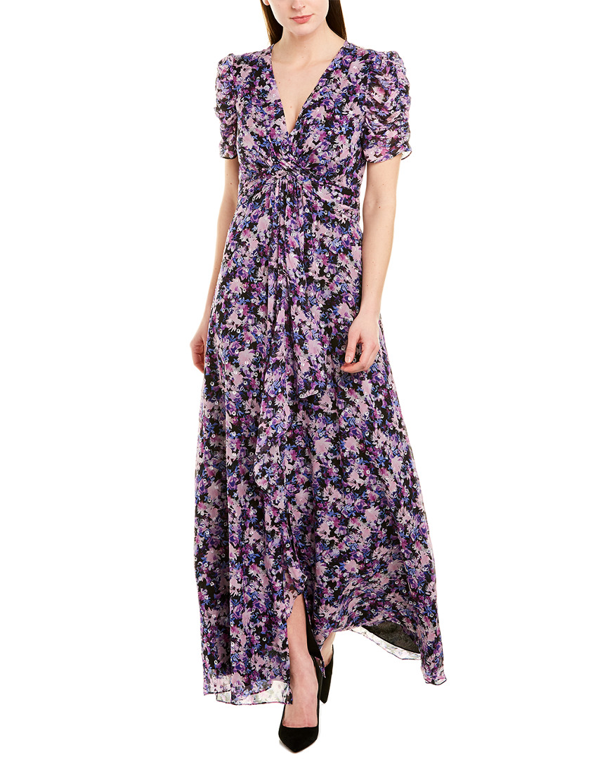 Image of Shoshanna Midnight Silk-Blend Maxi Dress