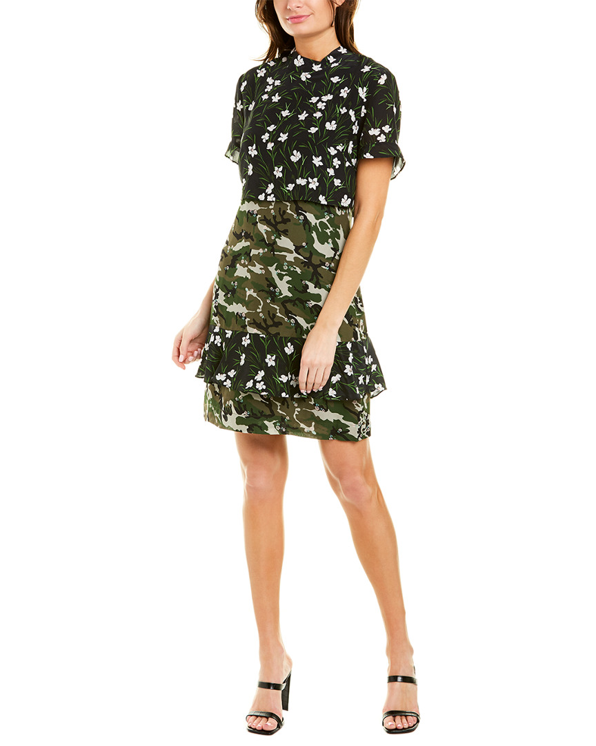 Image of Nicole Miller Silk-Blend Shift Dress