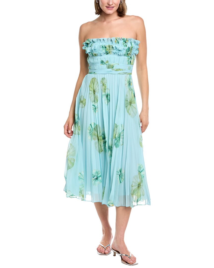 Amur Cathy Midi Dress In Blue