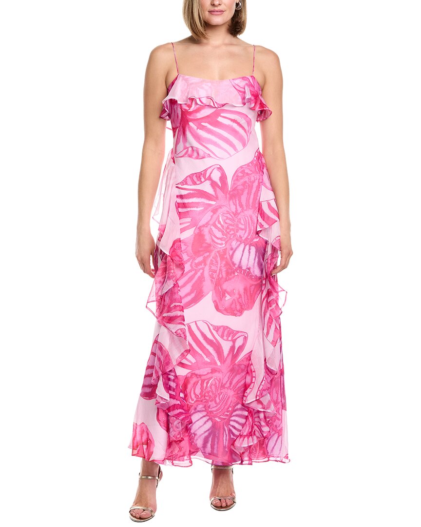 Amur Celsey Flower Gown In Pink
