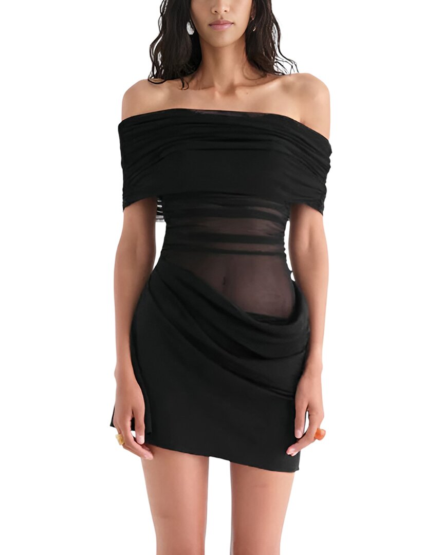 Monique Lagarde Solid Mini Dress In Black