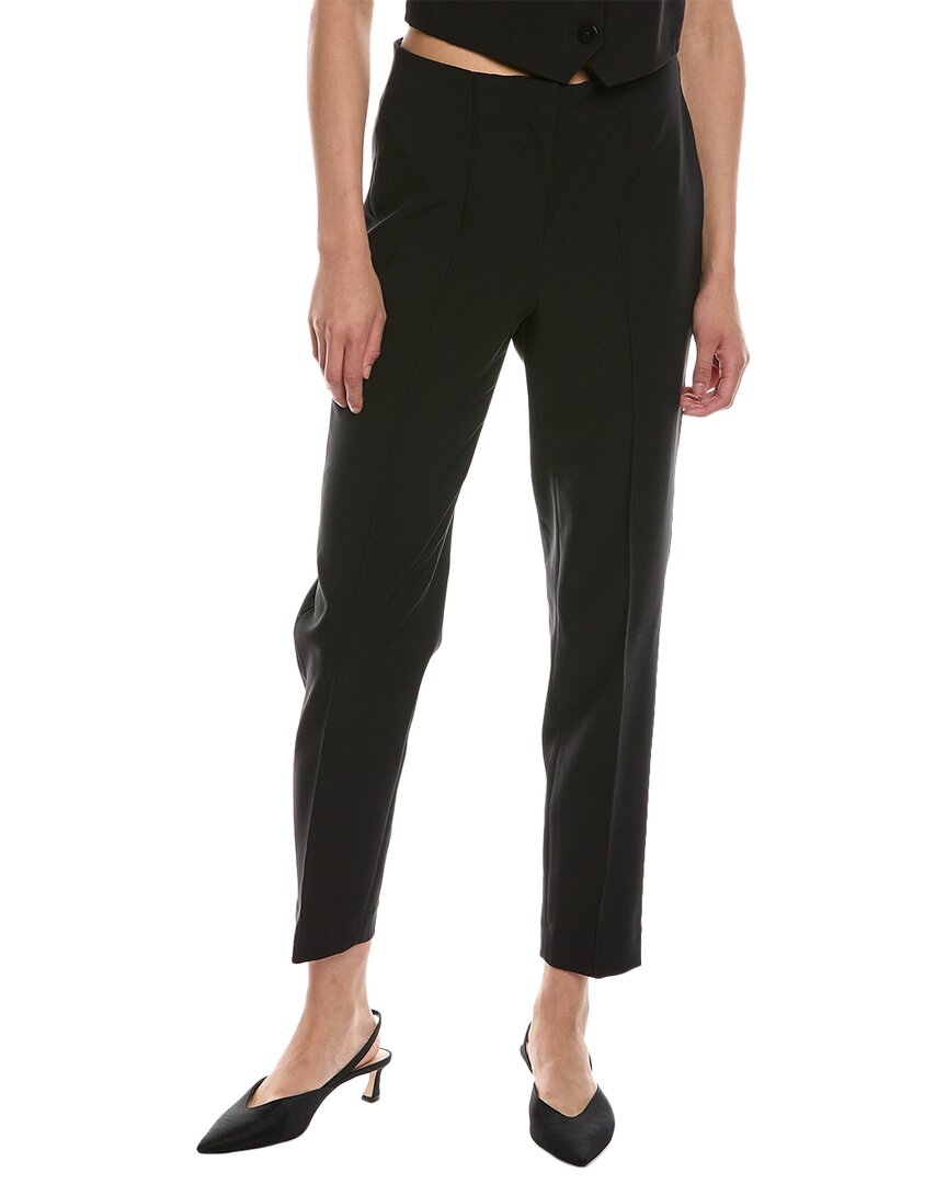 Shop Anne Klein Fly Front Hollywood Waist Front Pintuck Pant In Black