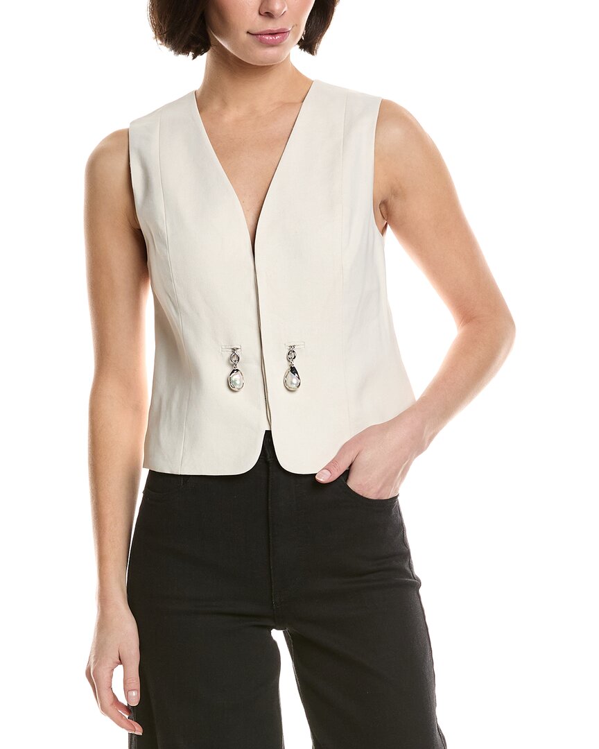A.l.c . Leo Linen-blend Vest In White