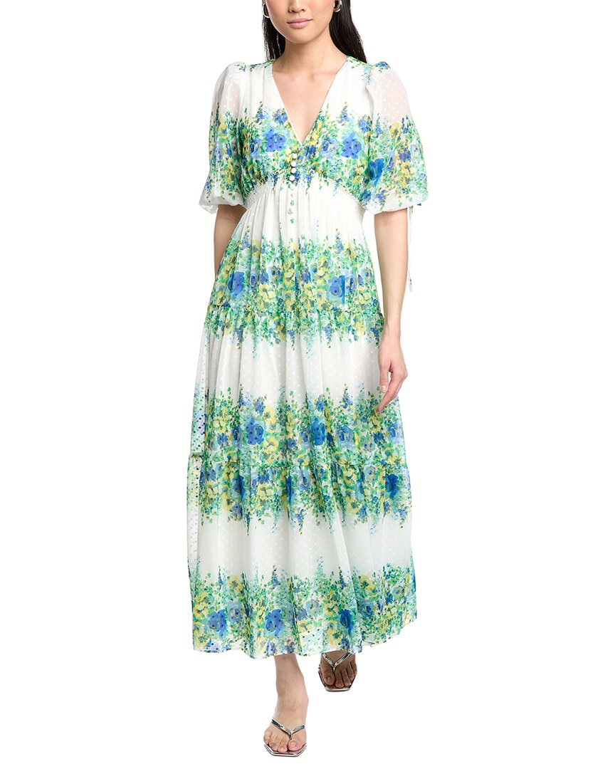 Taylor Chiffon Maxi Dress In Green