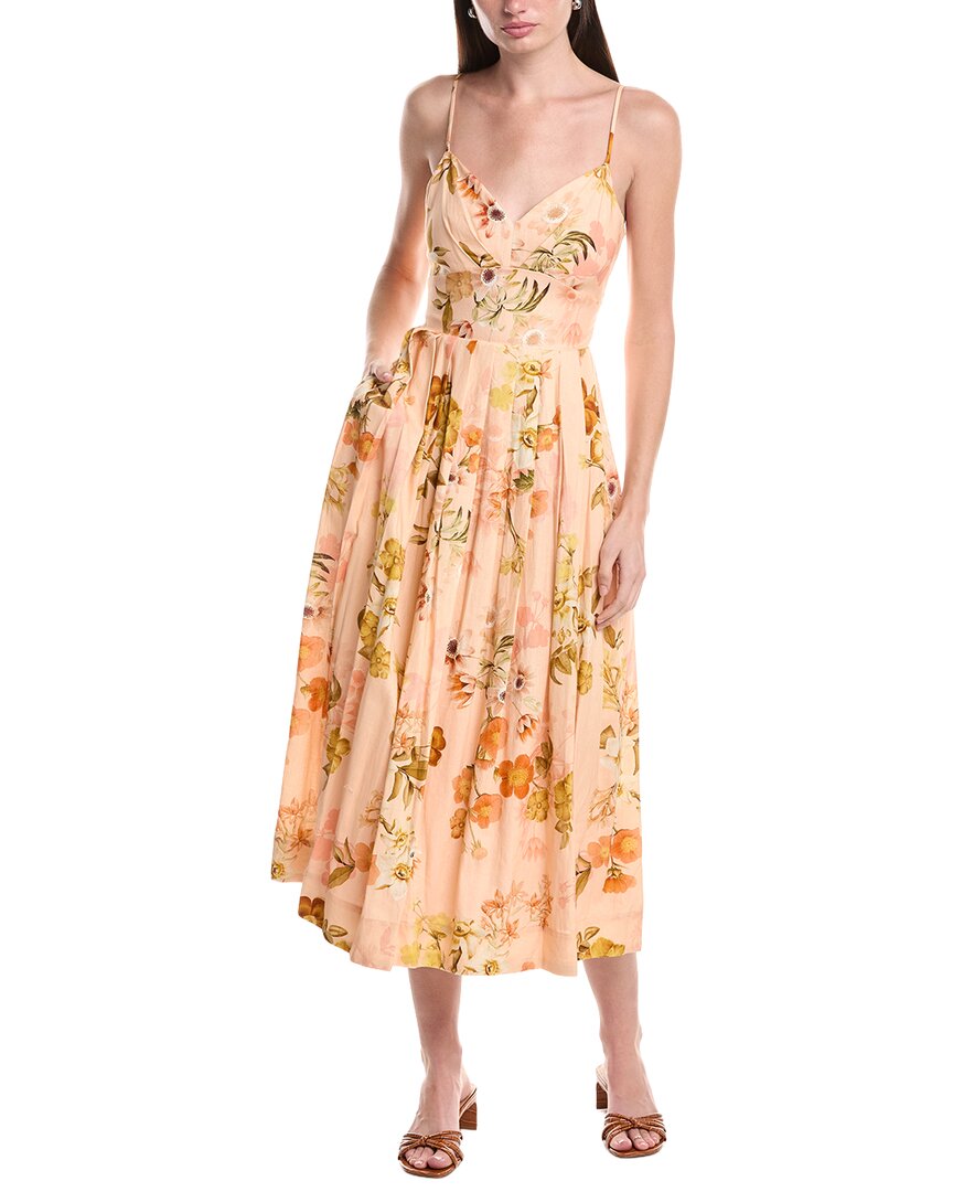 Julia Jordan Light Linen-blend Maxi Dress In Pink