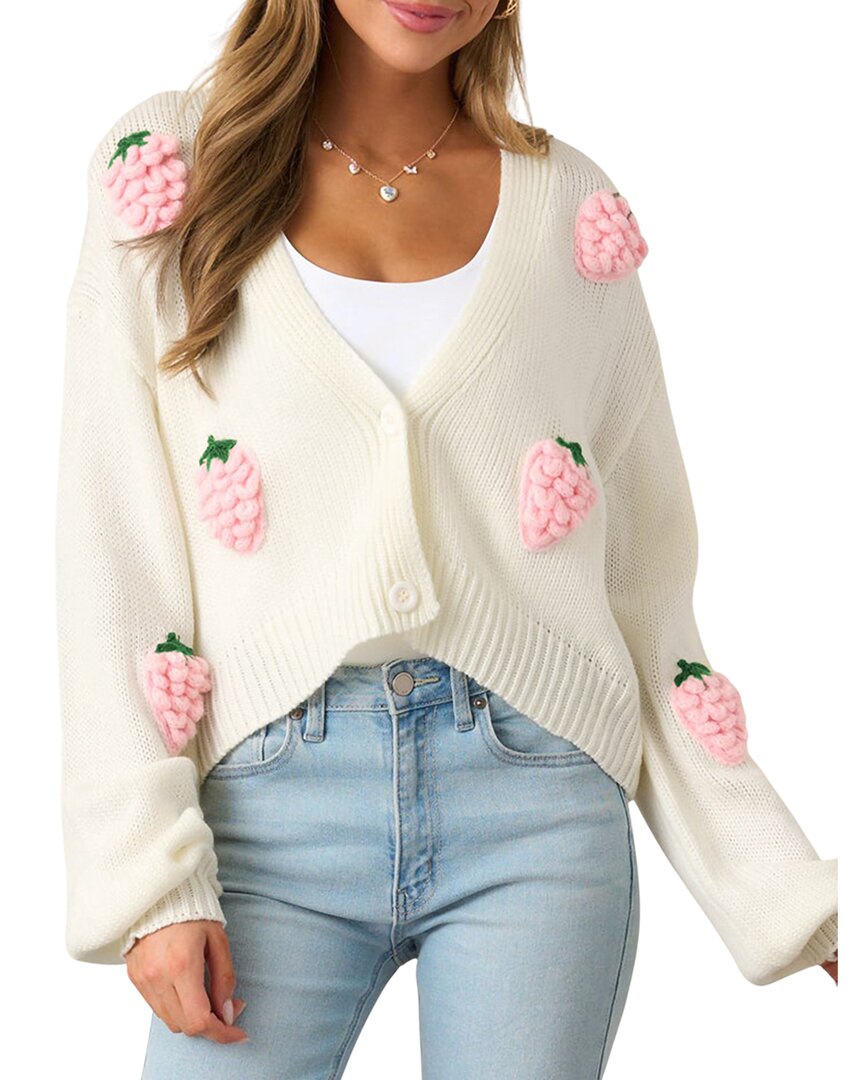 Vera Dolini Cardigan In White