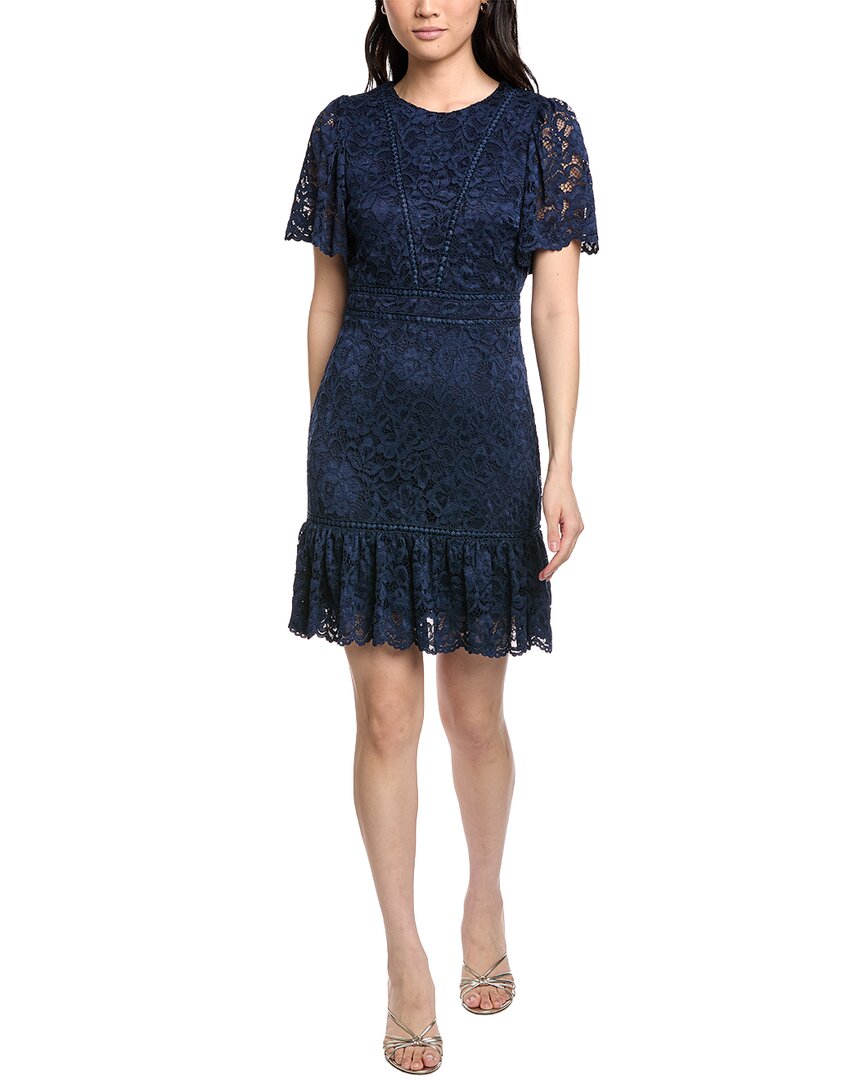 Sam Edelman Lace Mini Dress In Blue