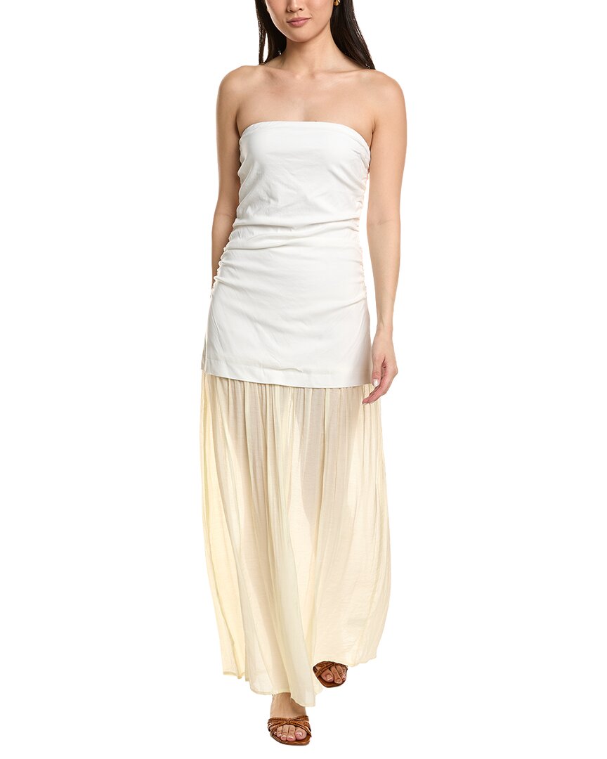 Moonsea Sleeveless Midi Dress In White