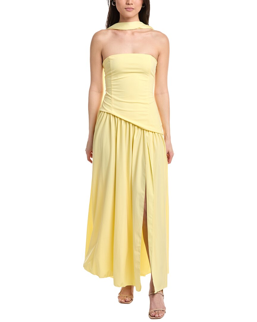 Ipponelli Sleeveless Maxi Dress In Yellow