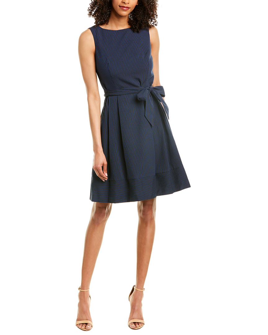 Image of Anne Klein Seersucker A-Line Dress
