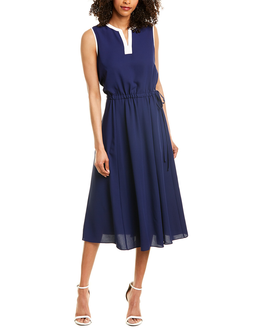 Image of Anne Klein Colorblocked Midi Dress