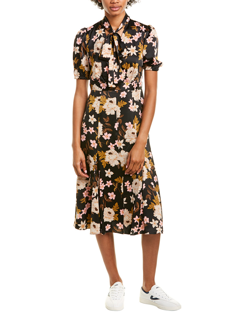 Image of Maggy London Tie-Neck Midi Dress