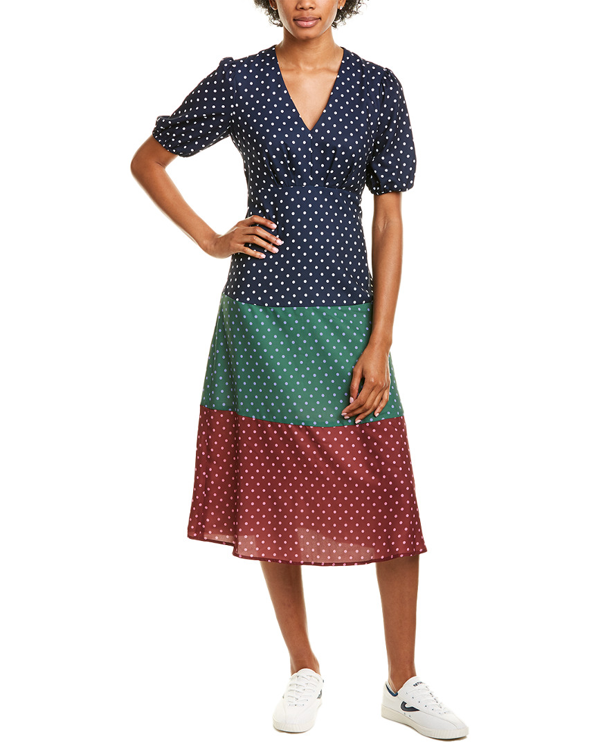Image of Maggy London Polka Dot Midi Dress