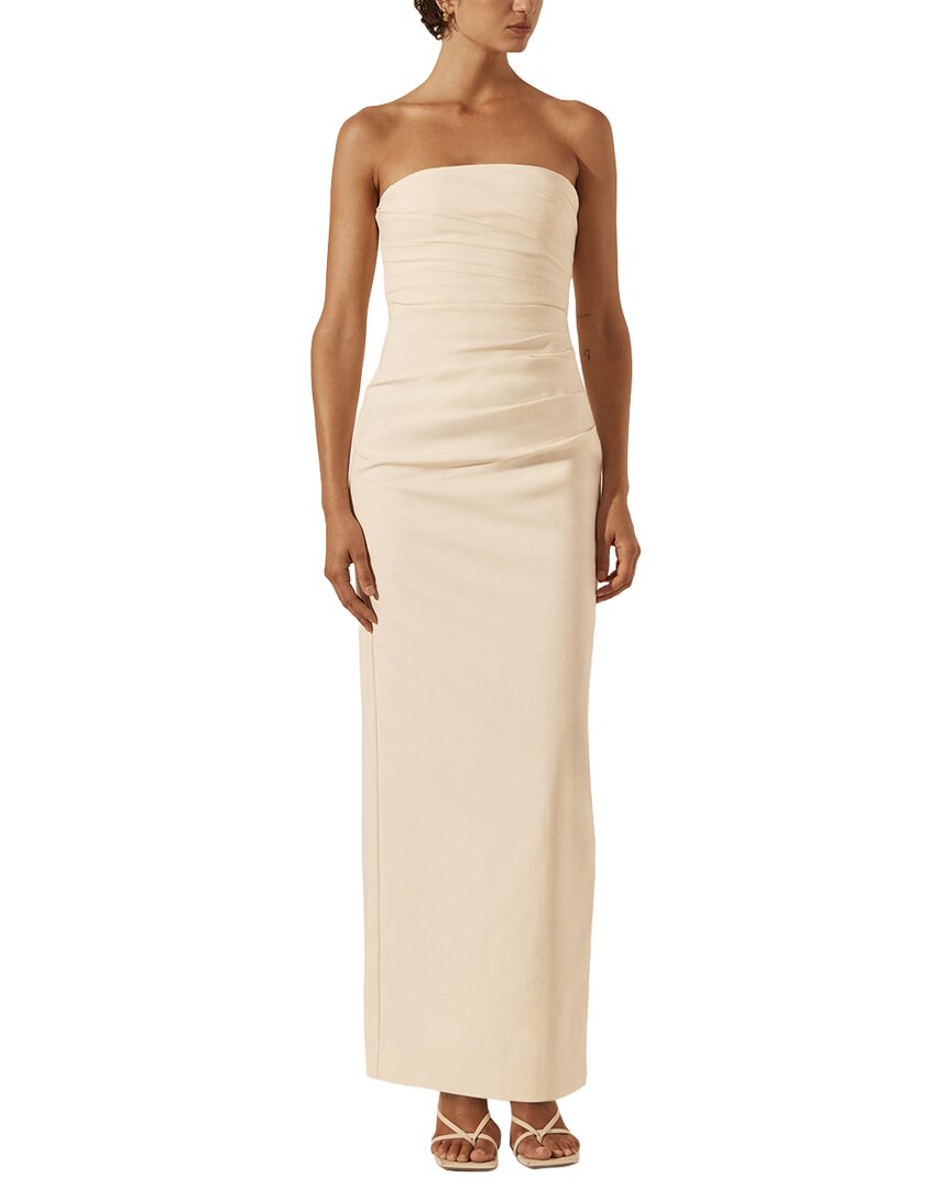Shona Joy Lani Strapless Draped Maxi Dress