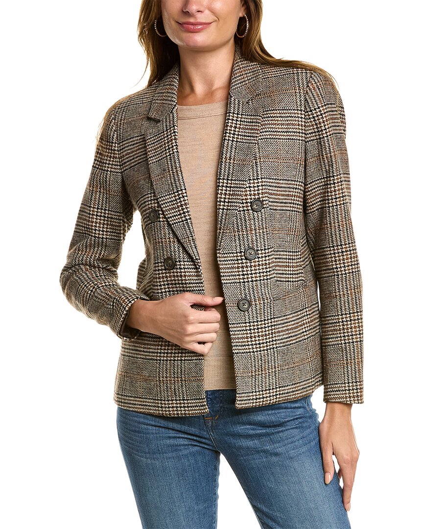 Manteau/veste Jones New York Grand Plaid Vert - Taille L Juniors, Neuf Avec étiquettes