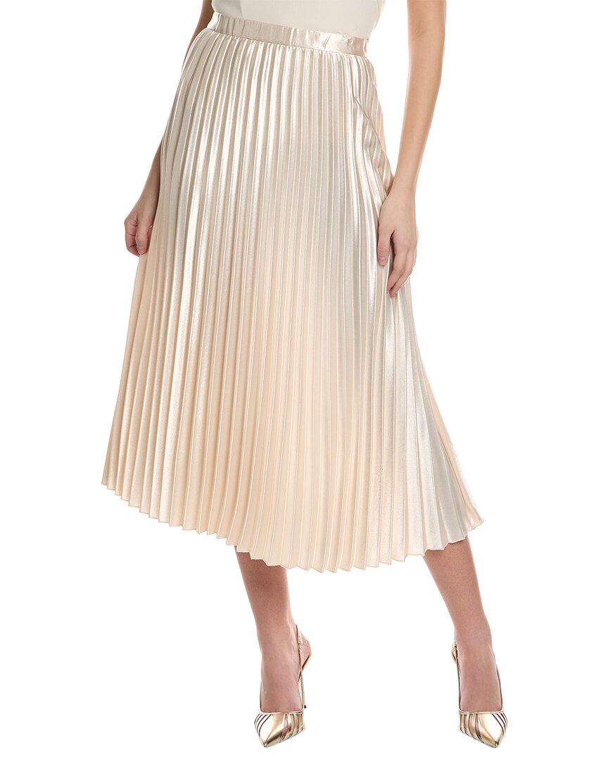 Anne Klein Pleated Midi Skirt In Black