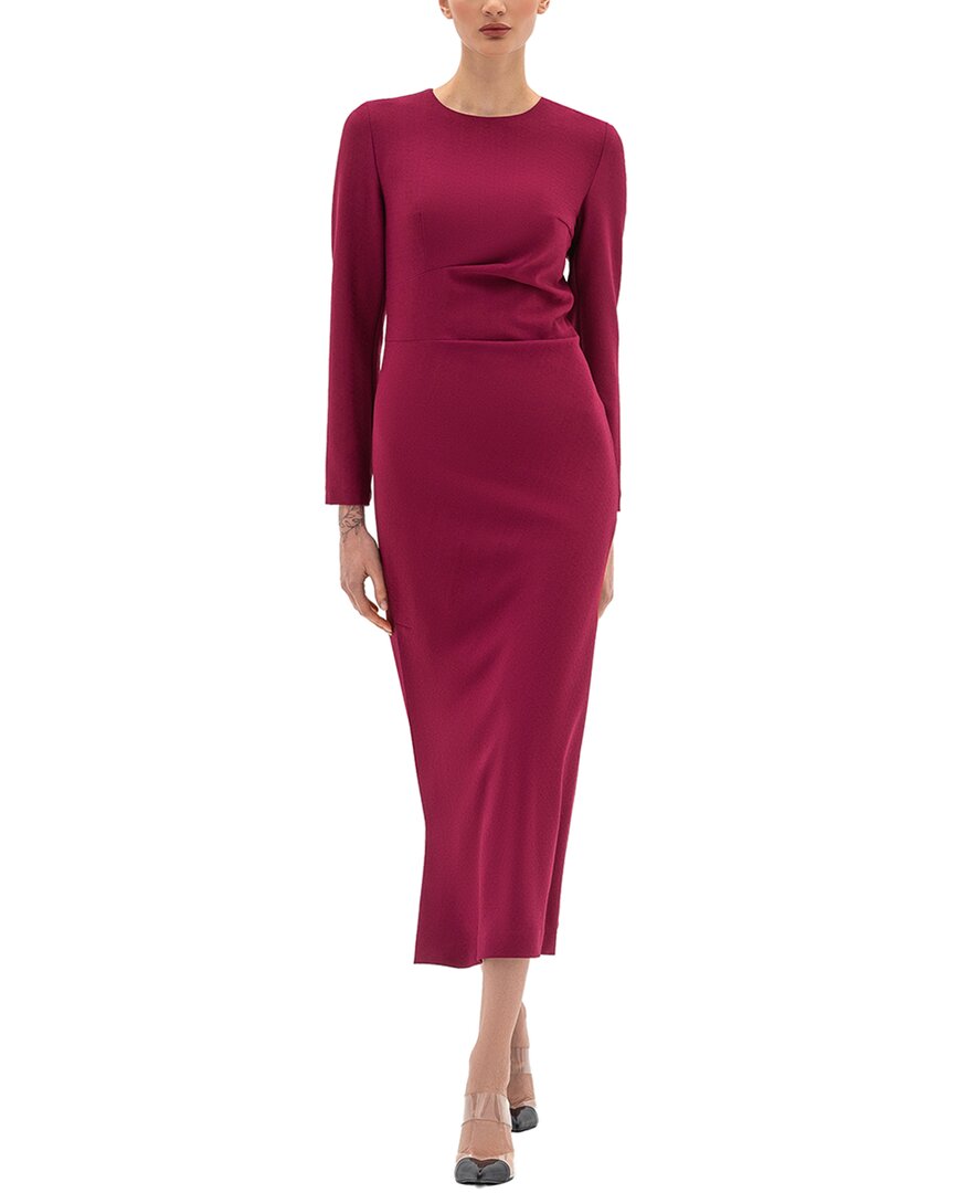 Bgl Midi Dress In Burgundy