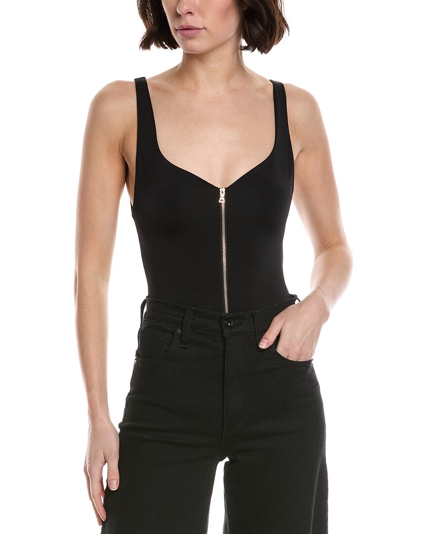Alice And Olivia Alice + Olivia Eve Front Bodysuit In Black