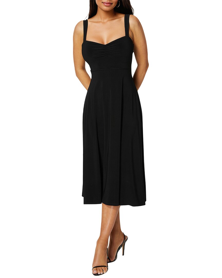 Bebe Sweetheart Fit & Flare Midi Dress In Black