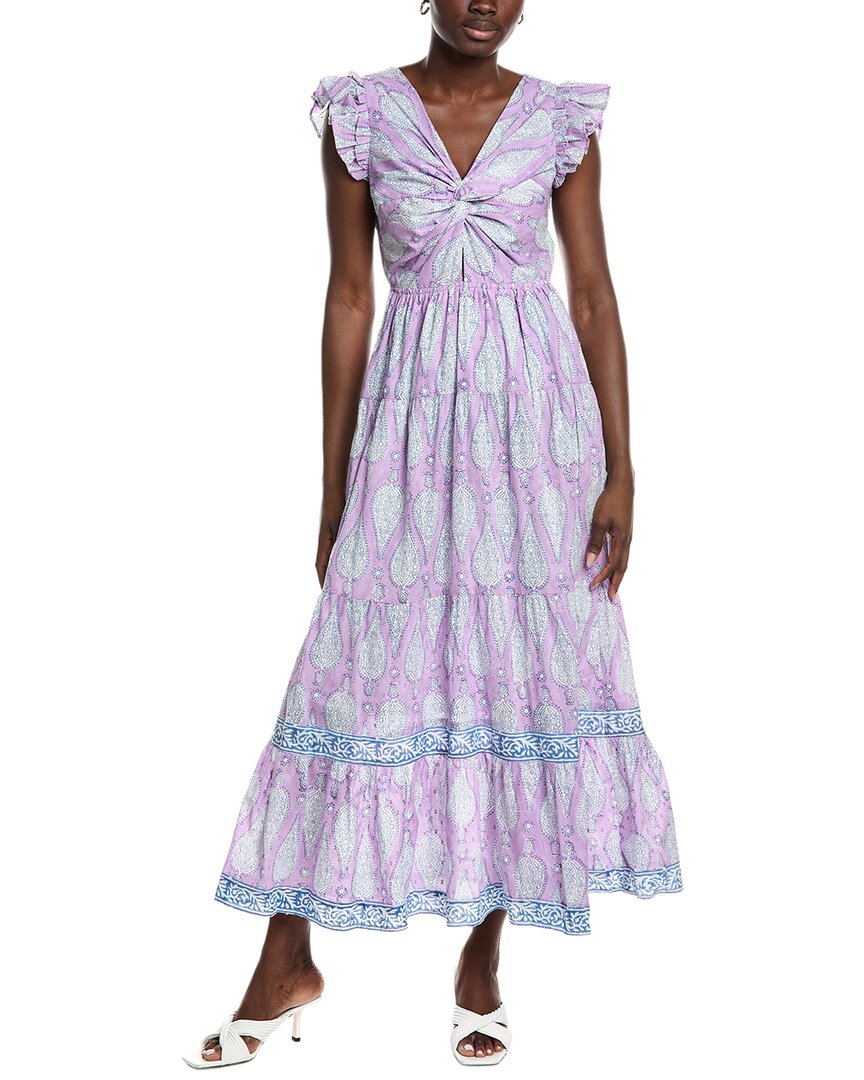 Garrie B Combo Flavian Maxi Dress In Pink