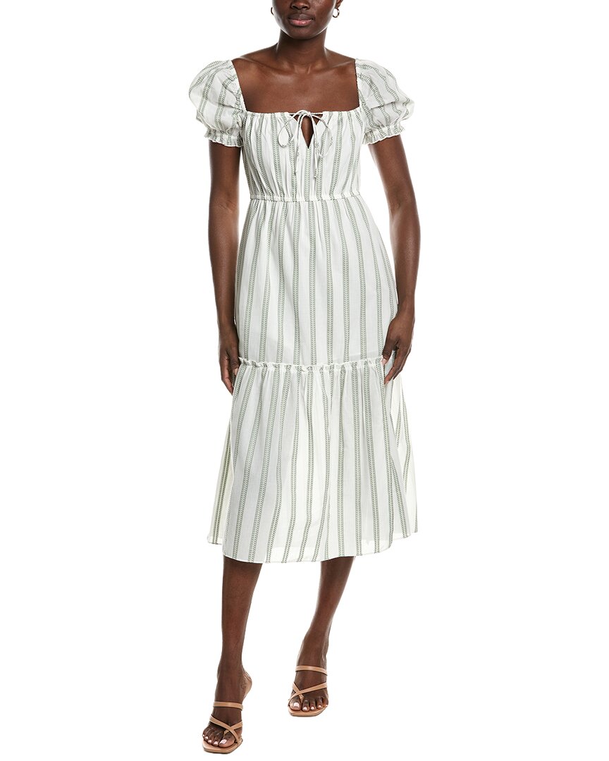 Garrie B Novelty Midi Dress In Green