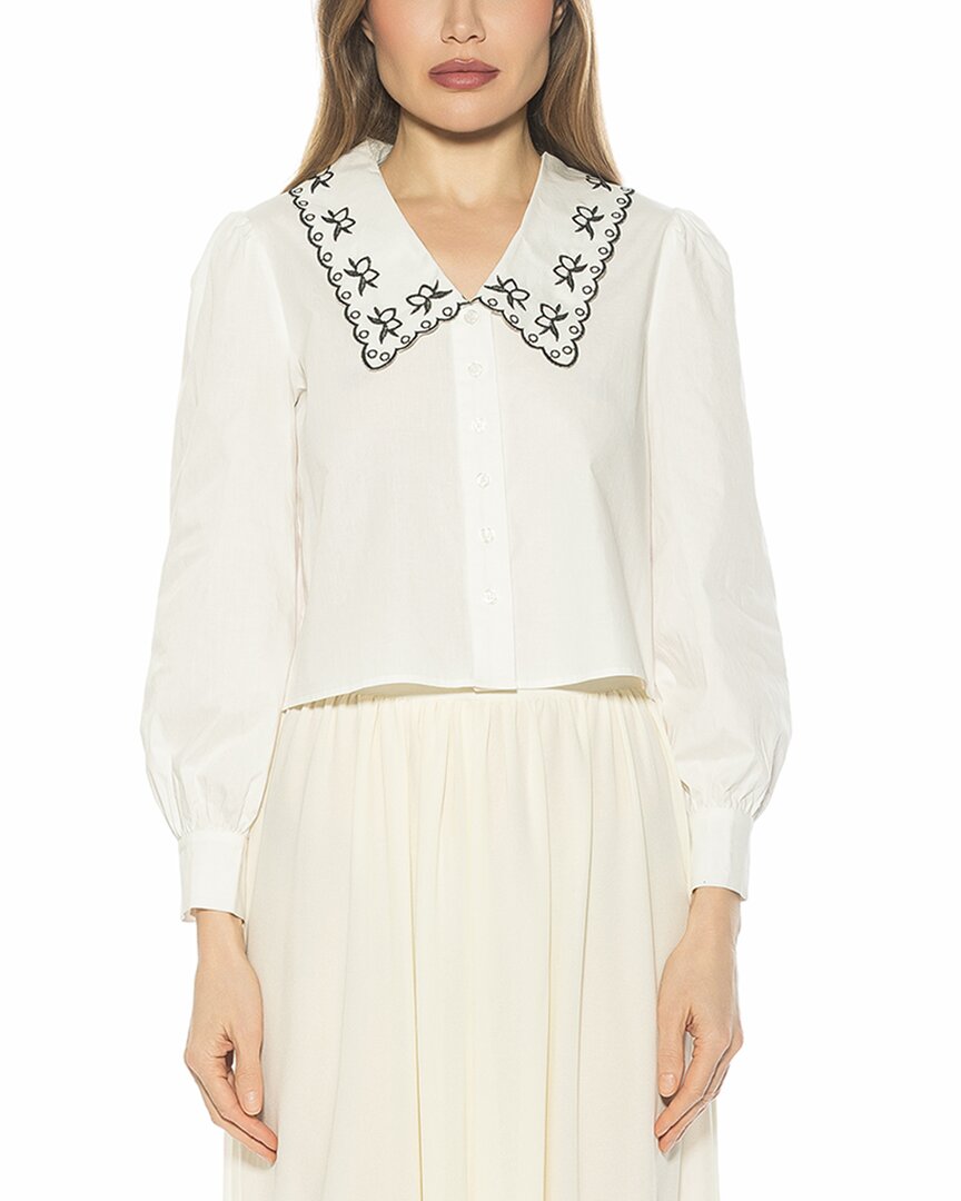 Alexia Admor Issey Blouse In Ivory