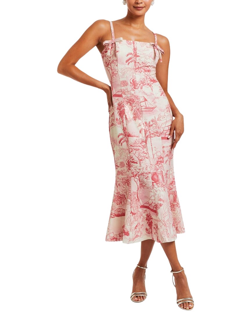 green emerald velvet dress Petal and Pup Women's Isabeau Midi Dress