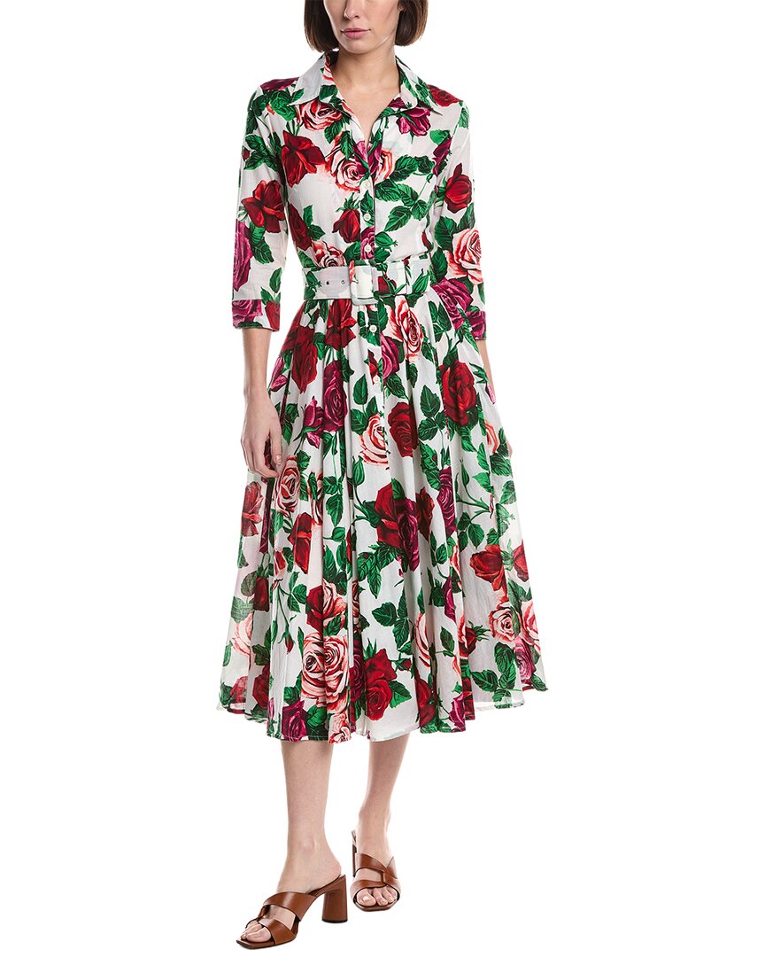 Samantha Sung Aster Midi Dress In Red