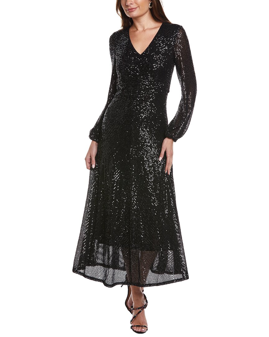 Shop Taylor Stretch Sequin Maxi Dress In Black