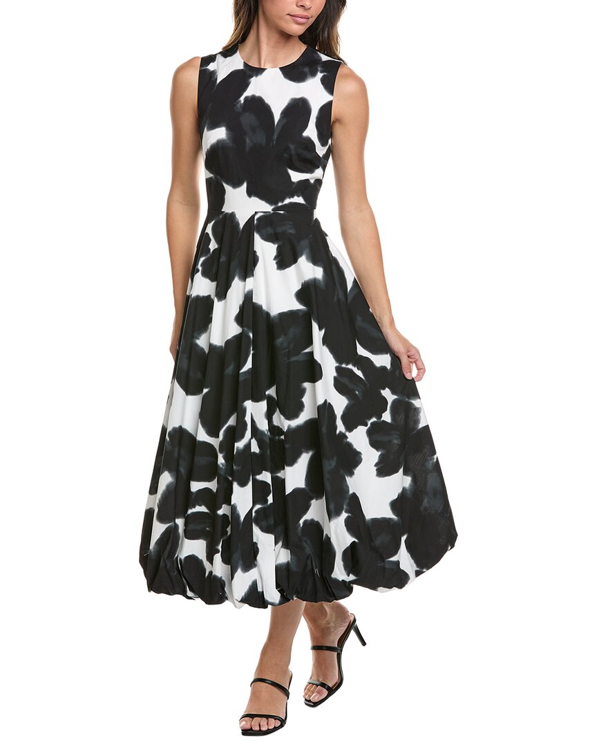 Kenneth Cole Bubble Hem Midi Dress In Metallic