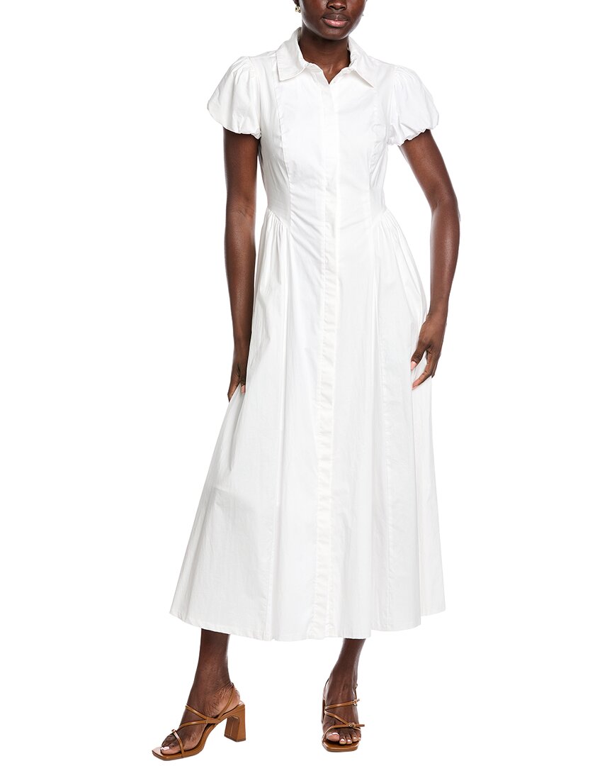 Taylor Solid Maxi Dress In White